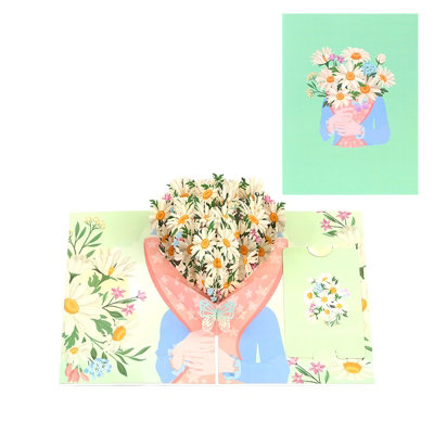 Daisy Bouquet 3D Pop Up Greeting Card from B&Q