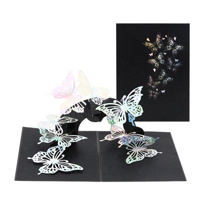 Black Butterfly 3D Pop Up Greeting Card from B&Q