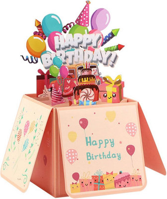 Celebration Burst 3D Pop Up Birthday Box Card from B&Q