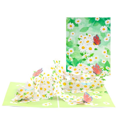Daisy Butterfly 3D Pop Up Greeting Card from B&Q