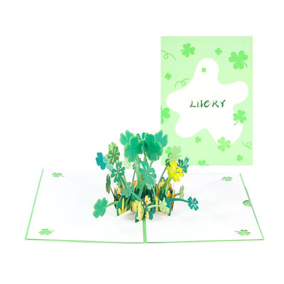 Lucky Clover 3D Pop Up Greeting Card from B&Q