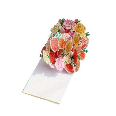 Carnation Half Masked 3D Pop Up Greeting Card from B&Q