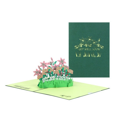 Healing Blooms Pop Up Get Well Soon Card