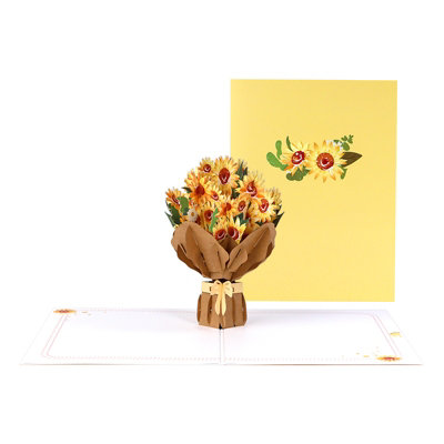 Bouquet Of Sunflowers Pop Up Greeting Card from B&Q
