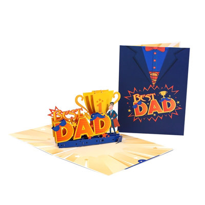 Best Dad Trophy Pop Up Father's Day Card from B&Q