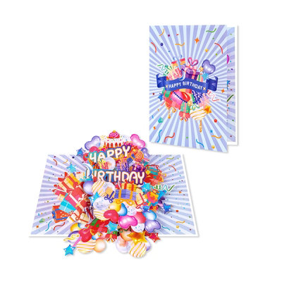 Balloons & Bliss 3D Birthday Pop Up Card from B&Q