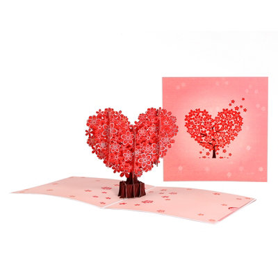 Valentines Bloom Heart Tree Pop Up Greeting Card from B&Q
