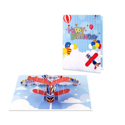  - Wings Of Joy 3D Airplane Pop Up Kids Birthday Card