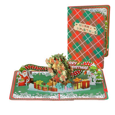 Santa Wreath Of Joy Pop Up Christmas Card from B&Q