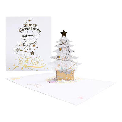 Season Sparkle Crystal Tree Pop Up Christmas Card
