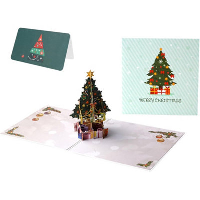  - Classic Christmas Tree Holiday Elegance Pop Up Card
