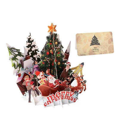 Wonderland Cheerful Party Pop Up Christmas Card