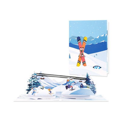  - Frozen Fun Ski & Snowboard 3D Pop Up Greeting Card