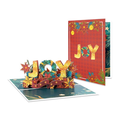 Joy In Bloom 3D Christmas Pop Up Card from B&Q