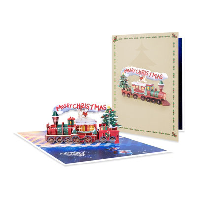 Jingle Journey Christmas Train 3D Pop Up Card from B&Q