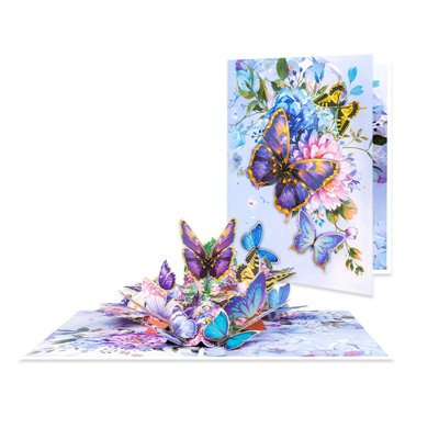  - Colorful Whispers Butterfly & Flower 3D Pop Up Card