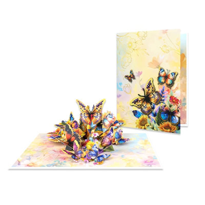 Wings Of Sunshine Floral Butterfly 3D Pop Up Greeting Card from B&Q