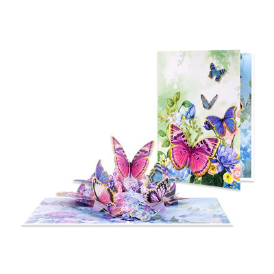  - Fluttering Grace Pop Up Butterfly 3D Pop Up Card