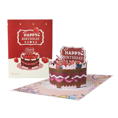 Berry Bliss 3D Birthday Cake Pop Up Card from B&Q