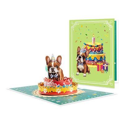 Pawty Time 3D Dog Birthday Cake Pop Up Card from B&Q