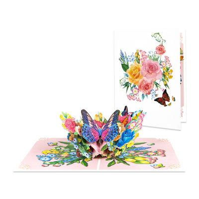  - Wings Of Joy Butterfly & Flower Pop-Up Card