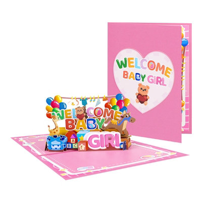  - Bundle Of Joy Welcome Baby Girl Pop Up Card