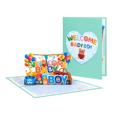  - Bundle Of Joy Welcome Baby Boy Pop Up Card