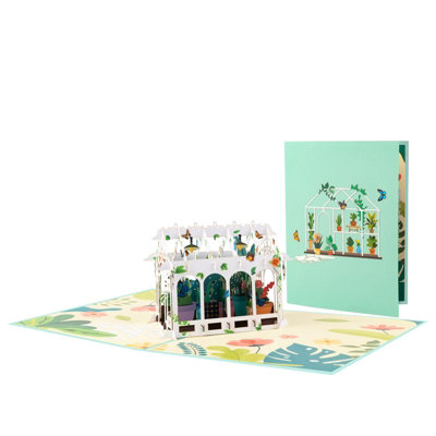 Blooming Haven Botanical 3D Greenhouse Pop-Up Card