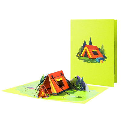 Forest Retreat Adventure Pop-Up Greeting Card