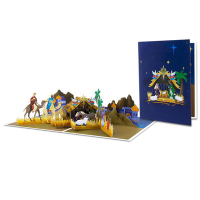 The Night Of Jesus Nativity Pop Up Christmas Card from B&Q