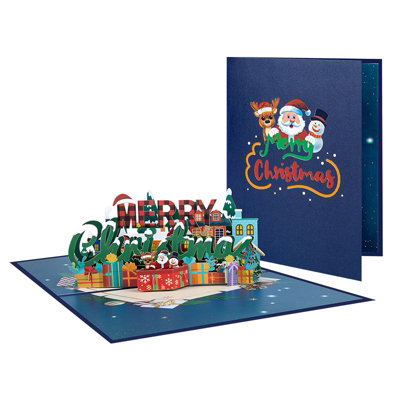 Festive Cheer Merry Christmas Pop Up Card