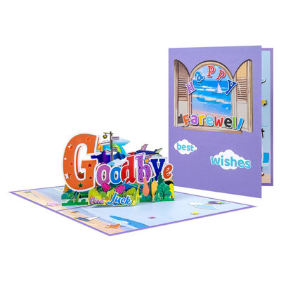 Goodbye & Good Luck A Vibrant Farewell Pop-Up Card from B&Q