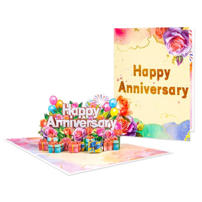 Love & Celebration 3D Anniversary Pop-Up Card from B&Q