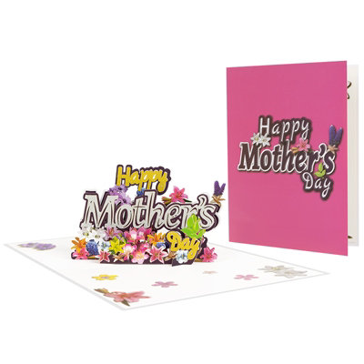 Brightfeel Love In Full Bloom Floral Butterfly 3D Pop Up Mother's Day Card - White - Image 3