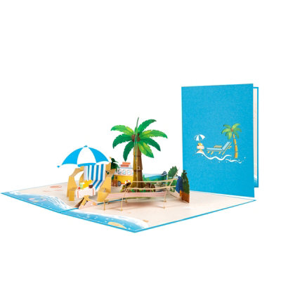 Beach Bliss 3D Summer Pop-Up Card from B&Q