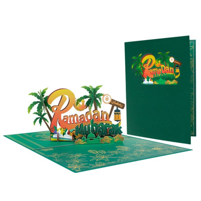 Lanterns Of Blessing 3D Pop-Up Mubarak Ramadan Card from B&Q