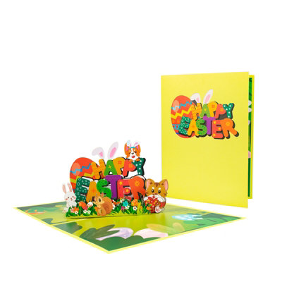 Animal Party Springtime Cheer Easter Celebration 3D Pop-Up Card from B&Q