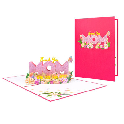 Mom In Bloom Sparkle & Petals 3D Pop-Up Mothers Day Card from B&Q