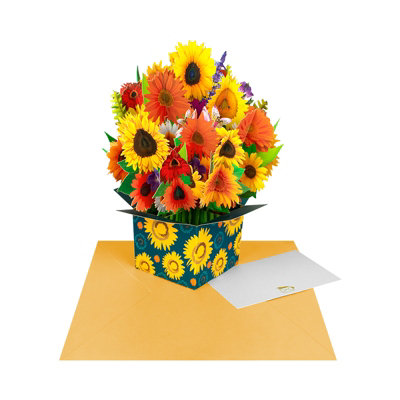 Bloom Box Sunflower Radiance 3D Pop-Up Greeting Card from B&Q