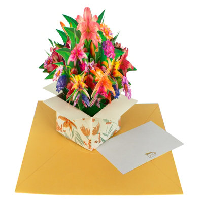 Bloom Box Lily Meadow 3D Pop-Up Greeting Card from B&Q