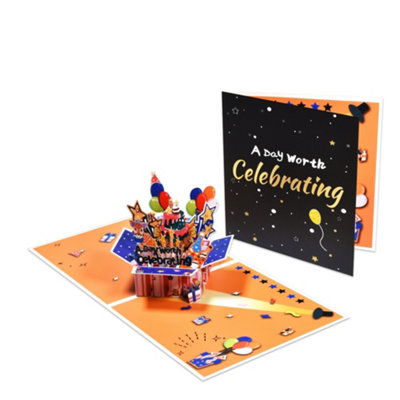 A Day Worth Celebrating Celebration Burst 3D Pop-Up Card from B&Q
