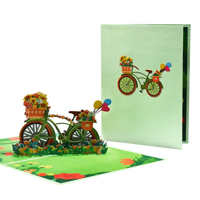 A Journey Of Joy And Color Bloom Ride 3D Pop-Up Greeting Card from B&Q