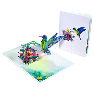 Wings Of Wonder Hummingbird Whispers 3D Pop-Up Greeting Card from B&Q