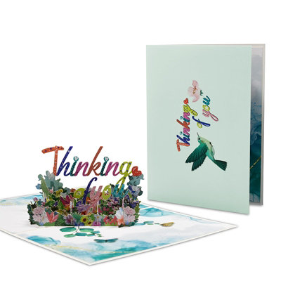 Brightfeel Thinking Of You 3D Pop Up Greeting Card - White - Image 3