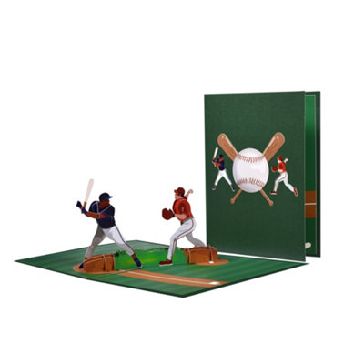 Baseball Field 3D Pop Up Greeting Card - Image 3