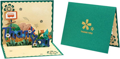 Thank You Garden Scene 3D Pop-Up Greeting Card from B&Q