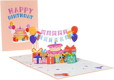 Brightfeel Flag Pulling Birthday Party 3D Pop Up Greeting Card - White - Image 3