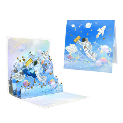  - Space Astronaut 3D Pop-Up Greeting Card