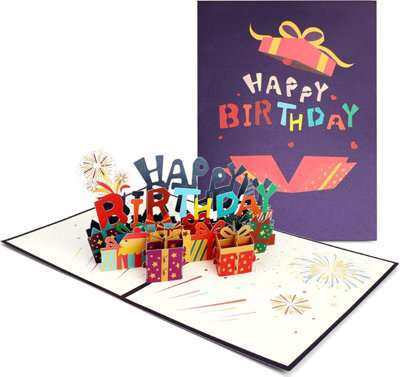 Colorful Birthday Character 3D Pop Up Happy Birthday Card - Image 3