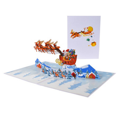 Santa Sleigh Ride A Magical Christmas Pop Up Card
